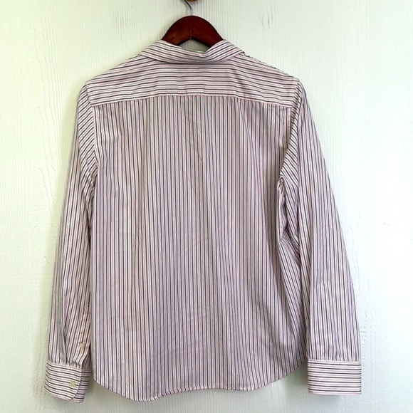 Lauren Ralph Lauren - Black & Pink Stripe Button Down Non Iron Top Size Large - Picture 10 of 10